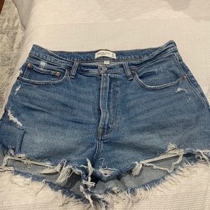 Abercrombie & fitch curve love jean shorts high rise